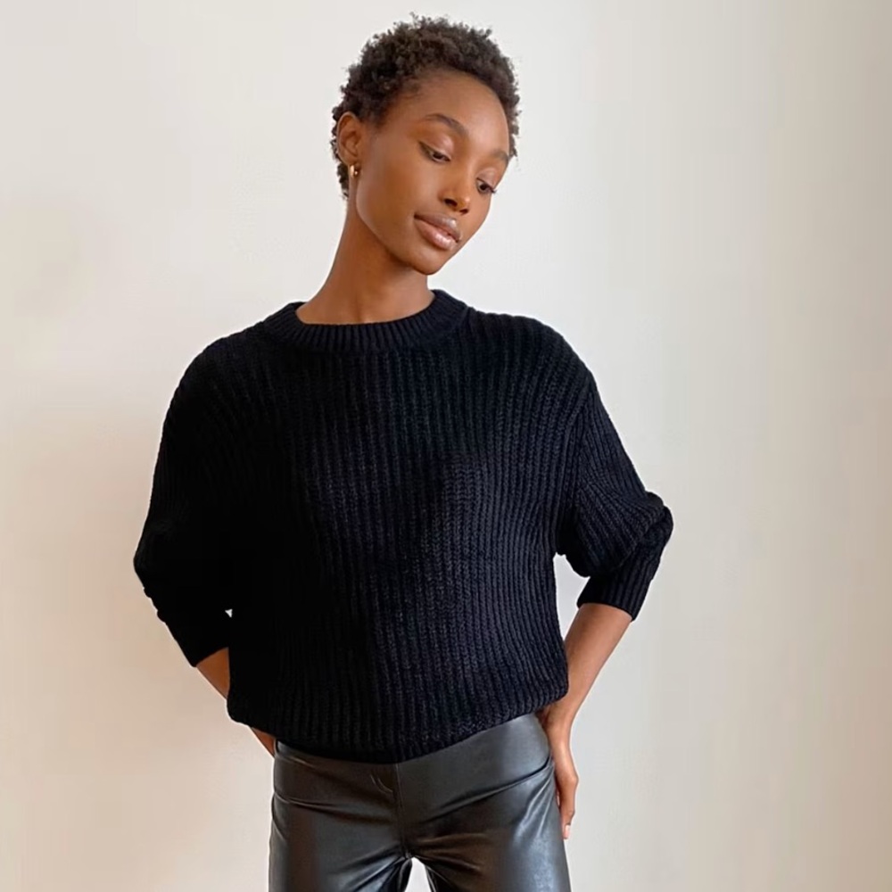 Aritzia | Wilfred Free | Essential‎ Chenille Sweater in Black Size S